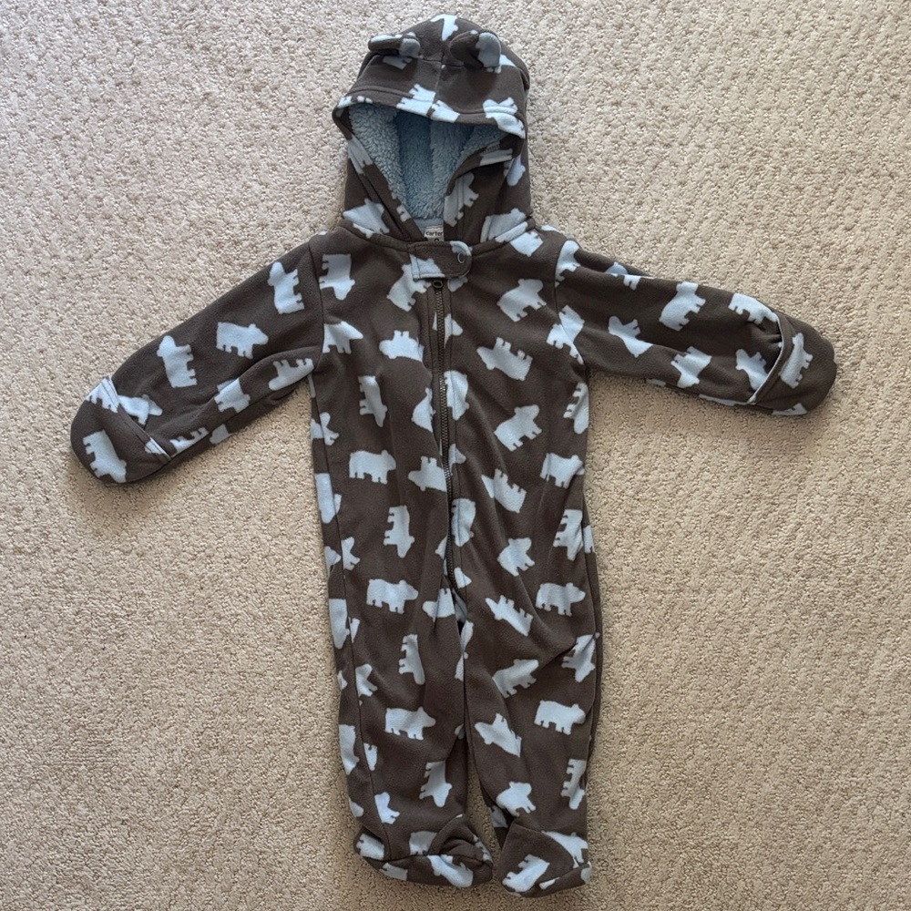 Carter’s Fleece Baby Bunting, Size 9m